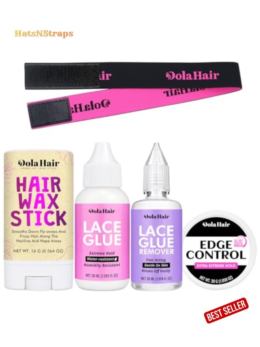 Lace Wig Glue Kit with Remover, Wax Stick & Edge Control Gel